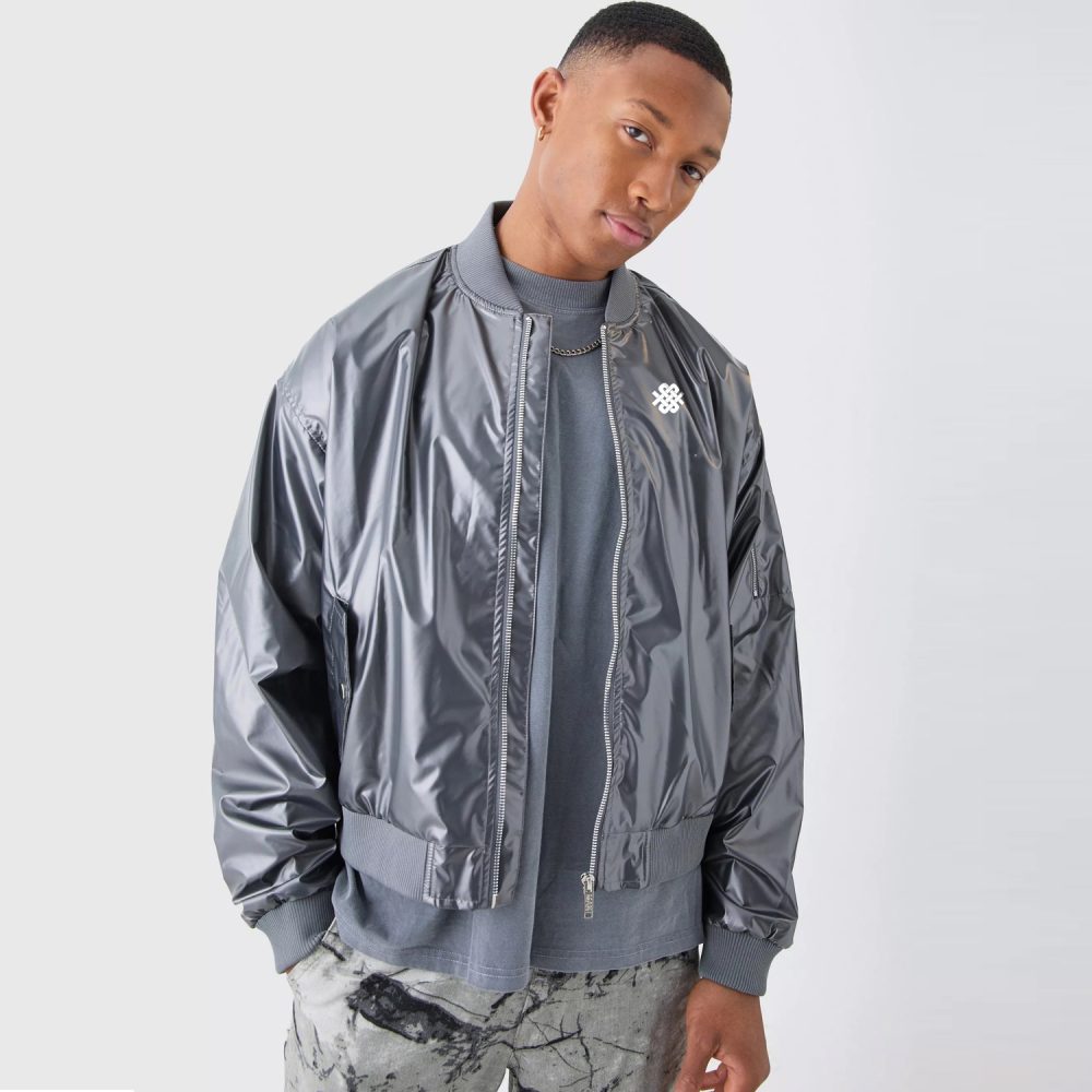 Boxy Fit Metallic MA1 Bomber