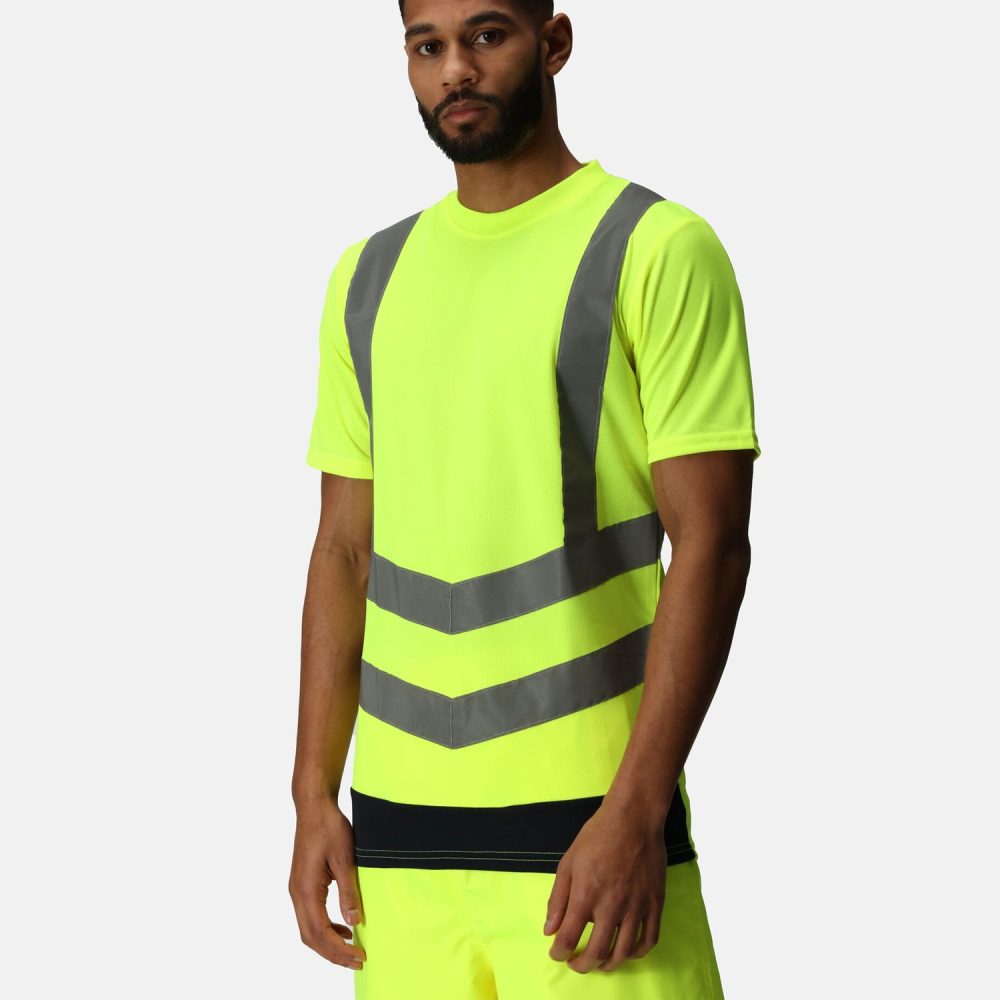 Men Working T-Shirts | Yellow Navy