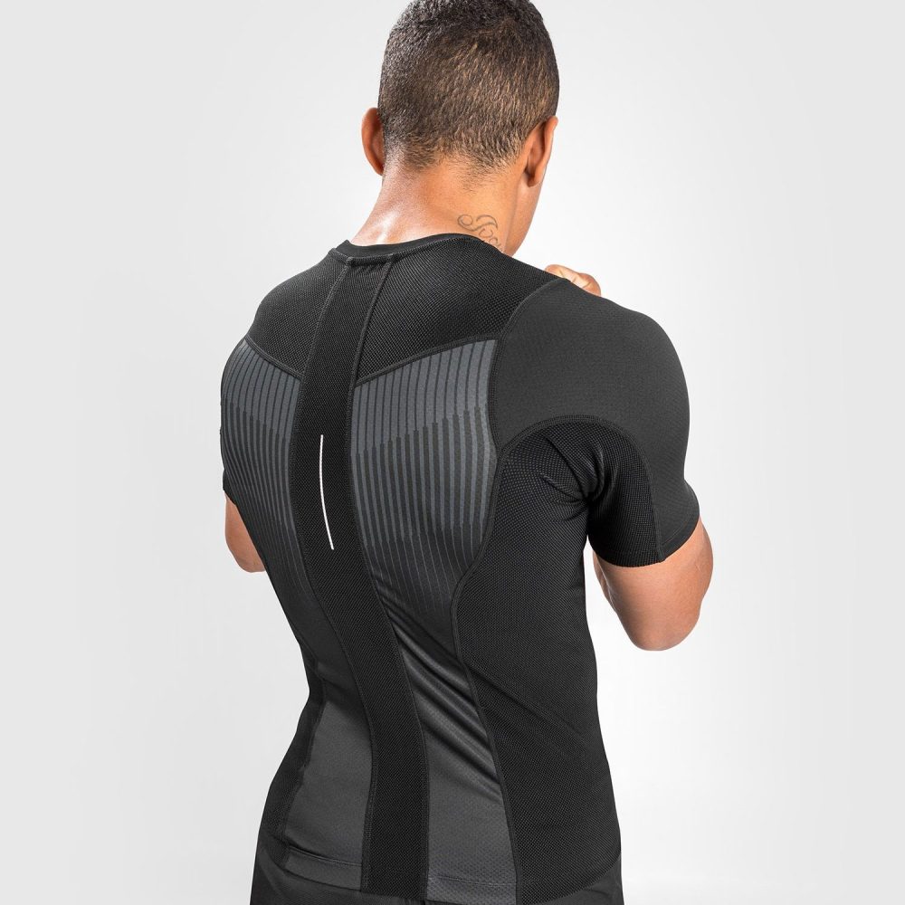 Rashguard Short Sleeves Black Grey