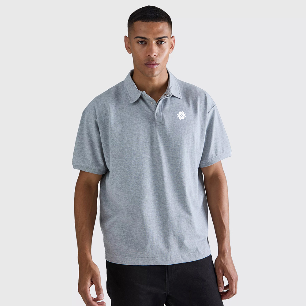 Oversized Heavy Carded Button Up Polo